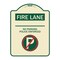 Signmission Fire Lane No Parking Police Enforced Heavy-Gauge Aluminum Sign, 24" x 18", TG-1824-24005 A-DES-TG-1824-24005 - alternate 1